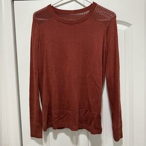 lululemon athletica Rust Long Sleeve Top with Mesh